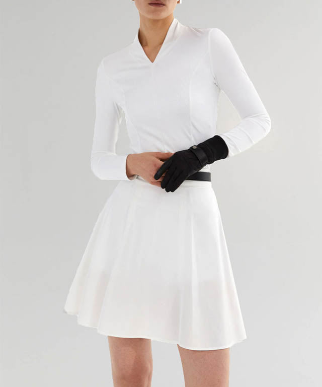 Anell Golf Slim Fit Full Skirt - White